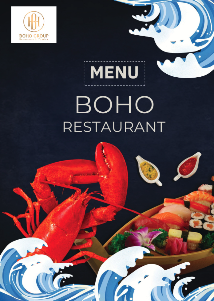 BOHO Resturant Menu Cover
